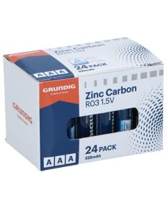 Bateri, Grundig, AAA, Zinc, 24 cop/pako, 325 mAh