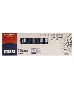 Bateri, Grundig, AAA, Zinc, 15 cop/pako, 325 mAh