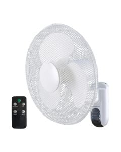 Ventilator, mural, Melchioni, 40 W, Ø40 cm, 3 shpejtësi, me telekomandë, timer 7.3 hr, 220-240V ~ 50Hz