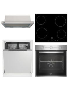 Set Oven+Stove+Dishwasher+Hooker, BEKO