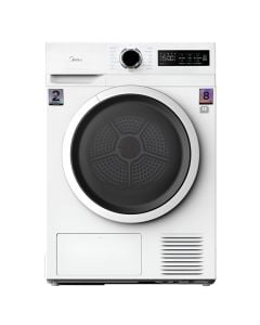 Dryer machine, MIDEA, 8 kg, C, 15 programs, heat pump, 66 dB, W60xH85xD60 cm