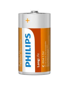 Battery, Philips, C, LongLife, 2 pcs/pack