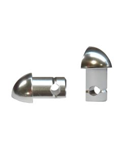 Tiletrim corner cap rondaluminium silver glossy aluminium 12,5 mm