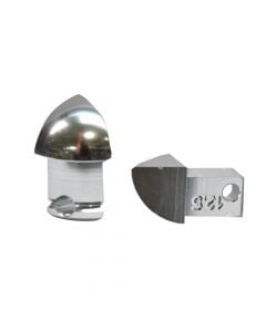 Tiletrim corner cap 2-3 way rondaluminium silver glossy aluminium 12,5 mm