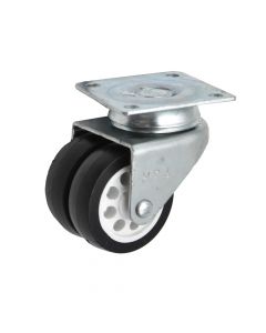 Rotary wheel, without brake, metalic/plastic, Ø 40 mm