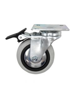 Rotary wheel, with brake, metalic/plastic, Ø  74 mm