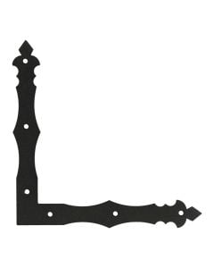 Lidhëz druri këndore, 150x150x25x2.5 mm, ngjyrë e zezë