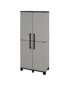 Plastic cabinet,eco-polypropylene, is equipped with steel hinges and adjustable shelves, adjustable legs, dimensions L 680 x P370 x H 1690 mm