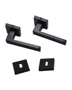 Door handle squared shape black color LAMA
