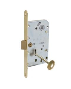 Door lock with plastic flounder, AGB, OLV, 50x90mm