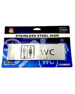 Toilet sign table, stainless steel