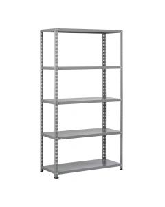 Metal shelf, with interlocking assembly L90xP40xH172 5 levels H30 Load capacity per level 50 kg - evenly loaded