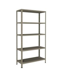 Metal shelf, with interlocking assembly L100xP40xH188 5 levels H30 Load capacity per level 65 kg - evenly distributed load