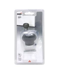 Stopues dere, Gome, 44 x 44 x 36mm, Antracit/Alumin