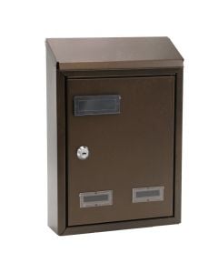 Mailbox,Steel brown, 210 x 70 x 300 mm
