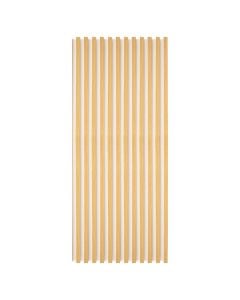 Acoustic panel and decorative oak strip, white background, 200 x 2800 mm