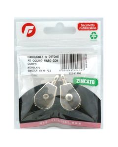 Die cast zinc alloy eye and swivel clamp with brass wheel Ø40mm