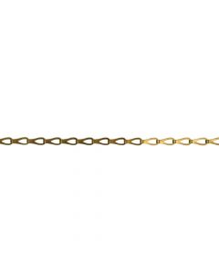 Zinxhir dekorativ me hallka, i bronzuar Ø0.3mm, bobina 25ml