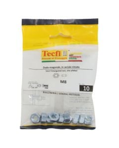 Hexagonal nut, cl. 6, zinc plated DIN 934 , M8mm, Bag 10
