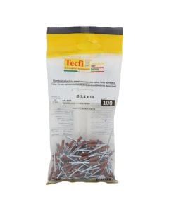 Perçina Alumini/çeliku  RAL 8004, Ø 3,4x10mm , Bag 100