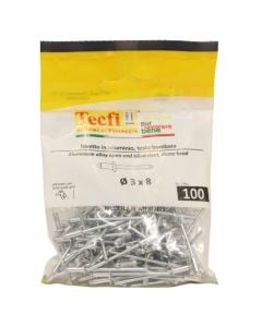 Perçina Alumini/çeliku, Ø 3x8mm , Bag 100