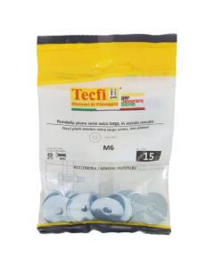 Plain washer extra-large series, zinc plated, M6x24x2mm, Bag 15