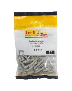 Rimmed Nylon anchor, Ø5x25mm, Bag 35