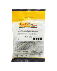 Multi-purp.rim.Nylon anchor w/flat CSK hd. screw zp, Ø 10x50mm, Bag 4