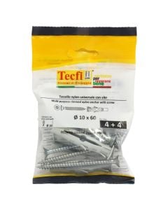 Multi-purpose rim.Nylon anchor (butterfly),w/screw zp, 10x60mm, Bag 4