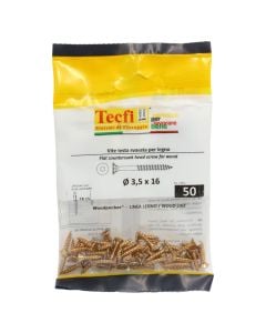 Vida druri koke trox e verdhe, Ø3,5x16mm , Bag 50