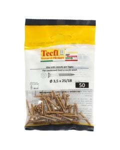 Vida druri koke trox e verdhe, Ø3,5x25/18mm , Bag 50