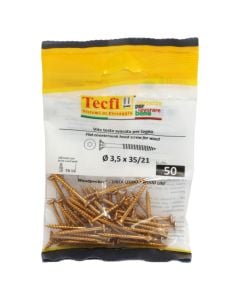 Vida druri koke trox e verdhe, Ø3,5x35/21mm , Bag 50