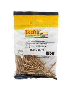 Vida druri koke trox e verdhe, Ø3,5x40/25mm , Bag 50