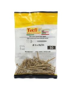 Vida druri koke trox e verdhe, Ø3x35/21mm , Bag 50