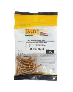 Vida druri koke trox e verdhe, Ø4,5x30/18mm , Bag 25