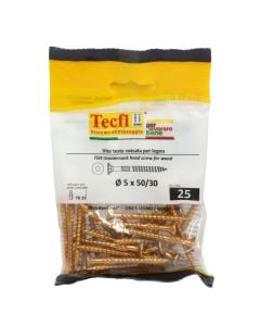 Vida druri koke trox e verdhe, Ø5x50/30mm , Bag 25