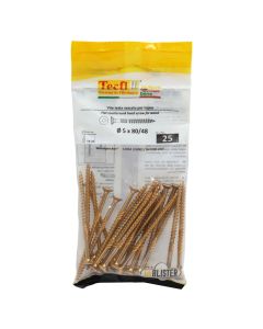 Vida druri koke trox e verdhe, Ø5x80/48mm , Bag 25