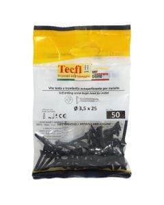 Cross type H bugle head SDS, black phosphated, Ø3,5x25mm, Bag 50