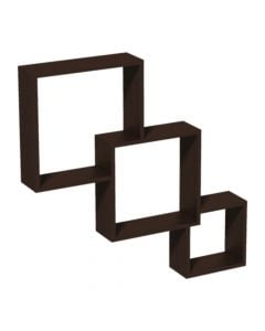 Set of shelves wenge (square module)