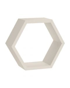 Hexagonal shelf bi 300x260x115x18 white