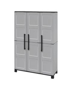 Plastic cabinets with 3 doors, 3 adjustable shelves, L 1020 x P370 x H 900 mm.