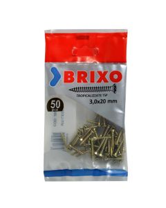 Wood screws Brixo   galvanized 3x20 mm 50pc/pack