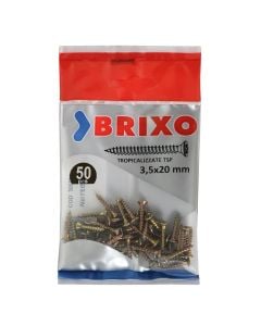 Vida druri BRIXO, të zinkuara, 3.5x20 mm, 50 copë/ pako