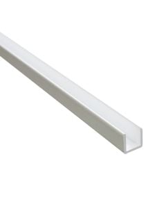 Profile U-shaped, Aluminium white, 10 x 10 mm , 2000 mm
