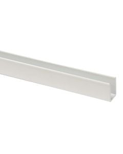 Profile U-shaped, Aluminium white, 10 x 15 mm , 2000 mm