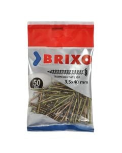 Vida druri BRIXO, të zinkuara, 3.5x40 mm, 50 copë/ pako