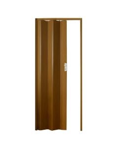 Folding door, PVC, with aluminum lock, 83x214 cm, white color