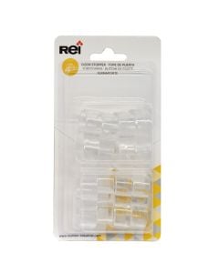 Stopues dere, per dorezen, Abs, 15 D x 18 D mm, transparente