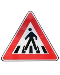Road signs, warning for pedestrian crossing, A 90