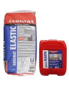 Llac hidroizolues lyeres elastik I gri, 2 komponentesh (A-25kg pluhur + B-10 kg emulsion)